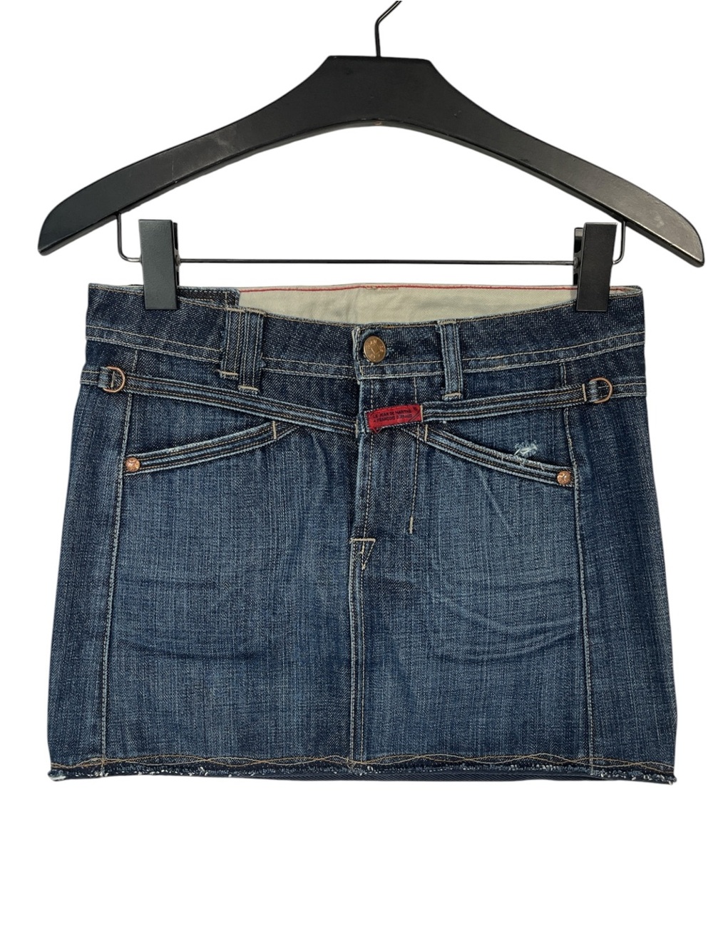 Y2K vintage Marithé + François Girbaud denim Micro mini skirt Size USA 24